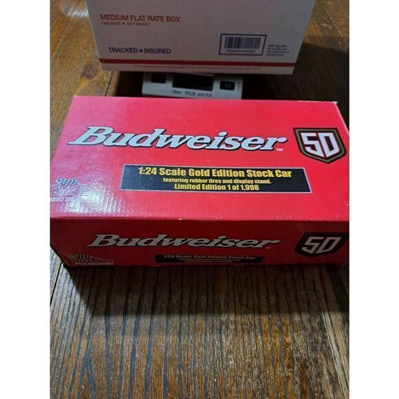 Vintage 98 Racing Champions Gold Ricky Craven #50 Bud Die Cast Nascar Race Car - Picture 8 of 9